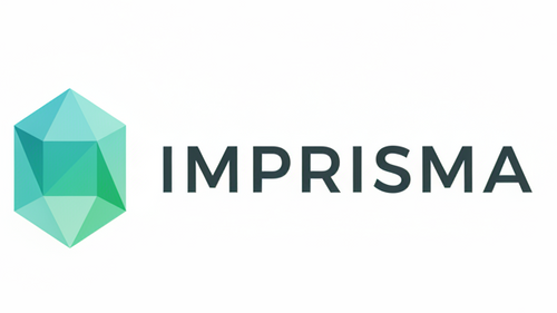 Logo IMPRISMA pierre turquoise à gauche